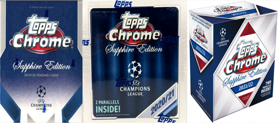 Topps Chrome Sapphire UEFA Champions League Print Runs Through The