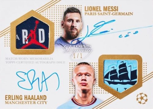 2023-24-topps-dyasty-uefa-soccer-meesi-haaland